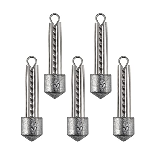Dr.Fish 5 Pack Spider Sinkers Surf Fishing Weight Sputnik Sinker Lead Fishing Weights 1oz-8oz Saltwater Beach Casting Sea Bottom Holder 3oz