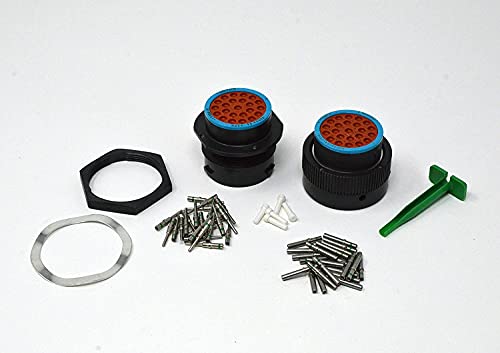 Deutsch HDP20 Bulkhead 23-pin Connector kit, 14-16 AWG Solid Contacts (Made in USA)