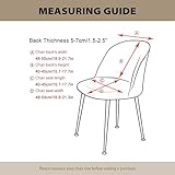 Gollense Velvet Curved Back Chair Covers for Dining Room Set of 4, Mid Century Modern Chair Slipcovers, Semi Circle Back Chair Seat Protector for Kitchen Living Room (Taupe)