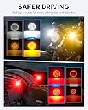 Benlari 1157 Front Rear LED Turn Signals 1156 Bullet Turn Light Smoke Lens Kit Compatible for Harley Sportster Dyna Softail Touring Street Glide Road Glide 1200 883 1986-2024