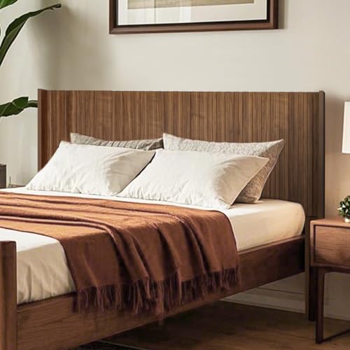 ZYBT Queen Size Wall-Mounted Headboard,Modern MDF Wood Panel with Vertical Grain Design Secure Clip Fixation for Stability Easy to Assemble, Stylish Bedroom Décor for All Interiors Natural