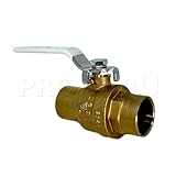 PROCURU 10-Pack 3/4-Inch Sweat (CxC) Heavy Duty Brass Ball Valve, Full Port, 600 WOG, Certified Safe (3BC075-10P)