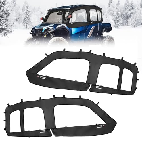 KEMIMOTO Soft Upper Doors Compatible with Polaris General 4 1000 / XP 4 1000 Upgraded Zipper Fits with Side Mirrors Soft UTV Cab Enclosure Upper Window Kit Replace 2883453