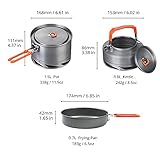 GGGUOJINN Camping Utensils Dishes Cookware Set Picnic Hiking Heat Exchanger Pot Kettle Outdoor Tourism Tableware