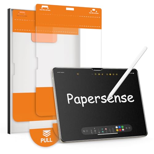 PAPERSENSE Matte Screen Protector for iPad Air 11 Inch M3 2025 & M2 2024 (7th/6th Generation), Paper-layer Tempered Glass with Dust-free Installation Tray, Anti-glare, Apple Pencil Support, 2 Pack
