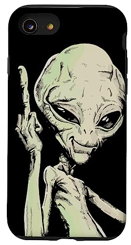 iPhone SE (2020) / 7 / 8 Alien Middle Finger Adult Humor Funny Novelty Gifts Case