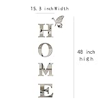 Doeean Home Wall Decor Letter Signs Acrylic Mirror Wall Stickers Wall Decorations for Living Room Bedroom Home Decor Wall Decals (Silver, 47.2 X 15.3IN)