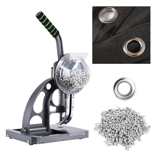 Grommet Press Machine - Automatic Eyelet Feeding Grommet Tool,Eyelet Press Punch Machine with Metal Eyelets for Banners, Canopies, Belts