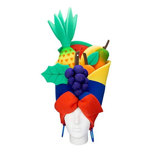 FOAM PARTY HATS: Venezuela Carmen Miranda Hat - Tropical Fruit Basket Hat - Carnival Hat - Fruit Bowl Hat - Photo Booth Props - Party Favors - Crazy Hat Day