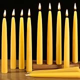 30 Pack Beeswax Taper Candles, 8 in Dripless Pure White Beeswax Candle Sticks,8 Hours Long Burning Natural Bees Wax Candle for Home,Unscented Smokeless Tapered Candlesticks for Dinner