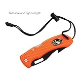 Saekodive Nami Folding Knife - Wrist Lanyard, Saltwater Resistant - Scuba Diving, Spearfishing, Fishing, Hunting, Camping Gear (Black/S.S.)