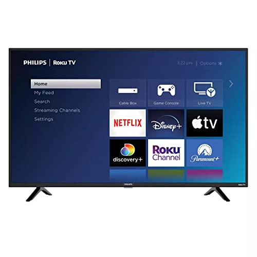 Philips 40-Inch 1080p FHD LED Roku Smart TV with Voice Control App, Airplay, Screen Casting, & 300+ Free Streaming Channels, 40-Inch FHD (PHI40PFL47)