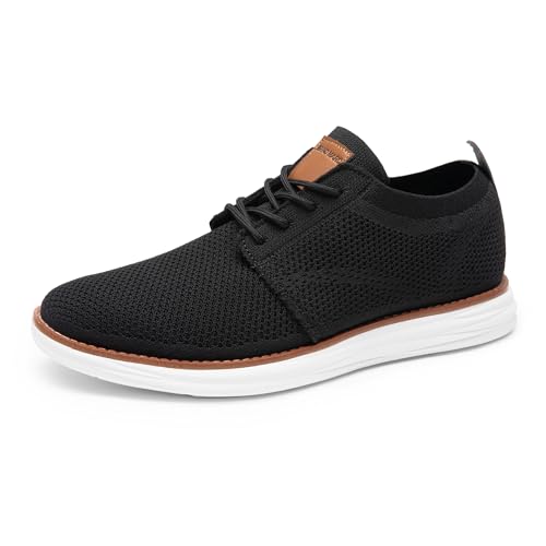 Bruno Marc Men's CoolFlex Breeze Mesh Sneakers Oxfords Lace-Up Lightweight Casual Walking Shoes,Size 12,01 Black,Grand