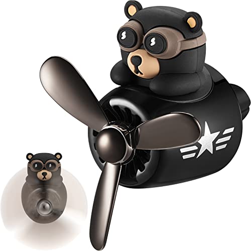 Bear Car Air Freshener Cute Diffuser Rotating Propeller Outlet Vent Fresheners Automotive Air Fresheners Aromatherapy Ornament Car Accessories
