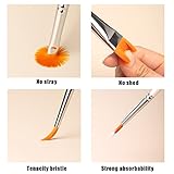 Depvision Face Paint Brush Set, 10pcs Artist Brushes for Body Face Painting, Acrylic Painting Watercolor Oil Gouache