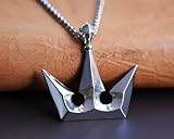 Extra Large Double-Sided Sora Crown Necklace Kingdom Nobody Heartless Pendant Charm Jewelry