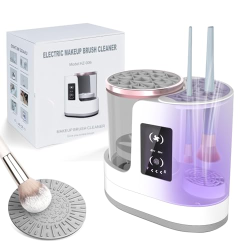 3-in-1 Electric Makeup Brush Cleaner & Dryer – Automatic USB Cosmetic Brush Cleaner with Holder, Portable Quick-Dry Tool for All Brush Sizes (Contour, Eyeshadow, Blush)