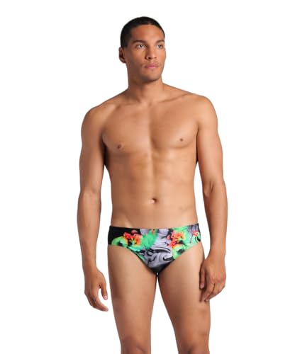ARENA Men's Standard Feel Imaginary Swim Briefs, Black Multi