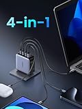 UGREEN 160W USB C Charger Nexode X, PD 3.1 4-Port GaN Charger 140W Laptop Charger Foldable Fast Charging Block for MacBook Pro, Dell XPS, iPhone 16/15, iPad Pro, Galaxy S24/S23, Pixel 8, Steam Deck