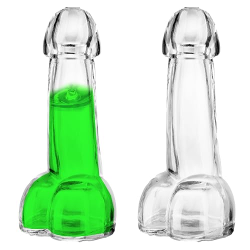 WGXX Funny Shot Glasses Bachelorette Shot Glasses Set of 2/4 Unique Party Favors Crystal Glassware Cups Tequila Cocktail Glasses for Bachelorette/Bridal Party Favors Gifts (2)