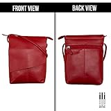 ili New York Leather Mini Sac Crossbody - Genuine Leather Crossbody Bags for Women with RFID Blocking, Adjustable Strap