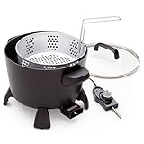 Presto 8-Quart Big Kettle, Steamer and Deep Fryer Multi-Cooker, Black & 06852 16-Inch Electric Skillet with Glass Cover