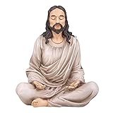 Jesus Statue 12" Natural - Meditation Statue Decor - Jesus Figurine for Any Room - Great Gift for Christians or Spiritual Friends