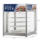 KoolMore 18 in. Commercial Pizza Display Warmer with 4 Rotating Racks in Stainless-Steel (KM-HPD4-18)