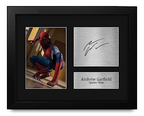 HWC Trading Andrew Garfield Spider-Man Framed Gifts Printed Signed Autograph Picture for Movie Memorabilia Fans - US Letter Size