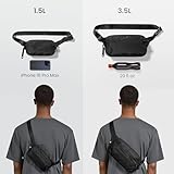 tomtoc 1.5L Sling Bag with RFID Blocking, Crossbody Bag Minimalist Chest Shoulder Pack for Men and Women, Water-resistant Lightweight Carry Casual Bag for Travel, Daily Use