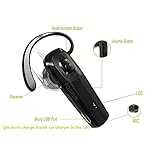 TOORUN Bluetooth Headset, M26 Bluetooth Earpiece Handsfree V5.0 Wireless Headphone with Noise Cancelling and Microphone Compatible for Android iPhone Cell Phone Laptop - Black