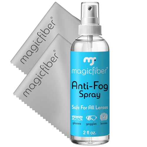 MagicFiber Anti Fog Cleaning Kit for Glasses, Swim Goggles, Snorkel Masks, Ski Goggles & More Anti Fog Spray