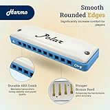 Harmo Polar Country Diatonic Harmonica Key of G, Super Country Tuned - Ideal for Country, Bluegrass, Jazz, and Celtic Music, Mouth Organ With Case, Harmonica for Adults, Beginners & Professionals