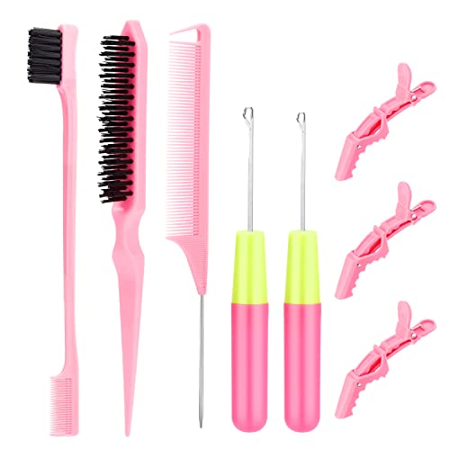 SWEET VIEW Crochet Hooks for Hair Set with 2pcs Different Size Crochet Needle, Latch Hook for Passion Twist Crochet Hair Extensions
