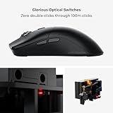 Glorious Gaming Model O 2 PRO 4K/8K Wireless Gaming Mouse - 2.4GHz Wireless 1ms delay, 4K/8K Polling, 100M clicks, 59g Ultralight, Long Battery Life, 26K DPI BAMF 2.0 Sensor, 6 Buttons