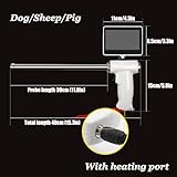 zxmeimm Visual Cattle/Horses Artificial Insemination AI Gun Kit,Cow Veterinary Breeding Kit,Visual Endoscope Breeding Kit,with Camera Rotatable Screen for Farm & Ranch