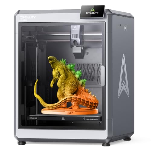 Creality K2 Plus 3D Printer, Support Multi Color Printing Needs CFS, 600mm/s Max Speed, Step-servo Motor System 350℃ High-Temp Print Direct Drive Extruder Large Build Volume 13.78x13.78x13.78 inch