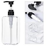 Yebeauty Pump Bottle Dispenser, 6 Pack 10oz 300ml Clear Refillable Shower Pump Bottles Empty Plastic Lotion Hand Soap Dispenser Liquid Container for Shampoo Body Wash Kitchen Bathroom