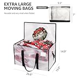 Moving Bags Heavy Duty Extra Large, Alternative for Moving Boxes & Moving Supplies, Packing Bags for College, Storage bags for Clothes with Handles, Lids & Zippers(Clear, 8 Pack)