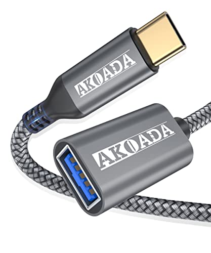 USB C to USB 3.0 Adapter - 3.3ft Type C Male to USB A Female, OTG Cable Compatible with iPhone 13-16, iPad, MacBook Pro/Air 2023, Galaxy S24