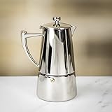 CUISINOX Roma 10-Cup Stainless Steel Stovetop Moka Espresso Maker