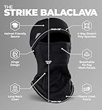 Tough Headwear Balaclava Ski Mask for Men and Women - Winter Shiesty Mask Cover - Cold Weather Full Face Masks - Snow Gear for Skiing, Snowboarding, Running & Motorcycle - Black