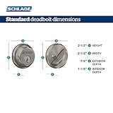 Schlage B60 N 716 Deadbolt, Keyed 1 Side, Highest Residential Security, Aged Bronze