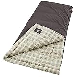 Coleman Heritage Big & Tall 10°F Flannel Sleeping Bag, Fits Adults up to 6ft 7in Tall, Machine Washable