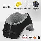 Desk Pillow for Napping,Travel Neck Pillow,Memory Foam Wedge Pillow for Sleeping,Office Pillow Supporting Waist During Reading and Learning,Head Neck Pillow for Camping,School,Back Pillow (Black)