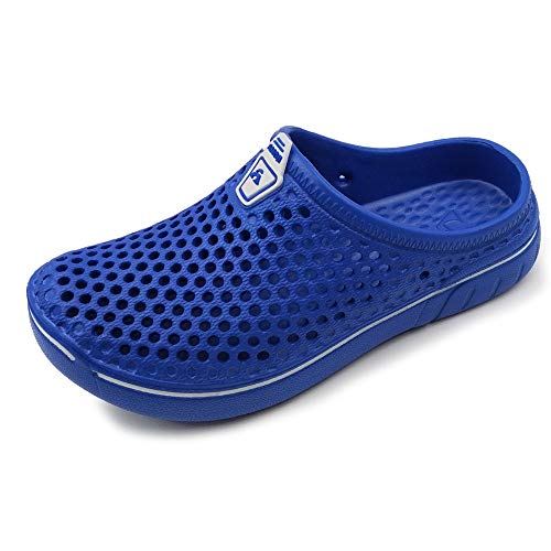 Amoji Garden Clogs Shoes Sandals House Slippers Home Room Shoes Indoor Outdoor Shower Shoe Sport Kids Child Children Baby Boys Girls (Toddler/Little Kid/Big Kid) Blue 2.5-3.5 M US Big Kid