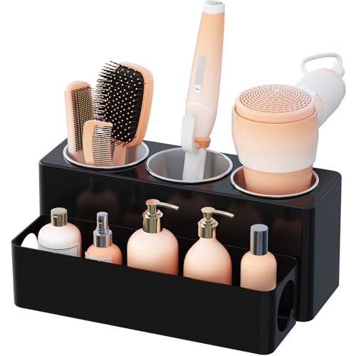 Lifewit Hair Tool Organizer, Hair Blow Dryer Holder Countertop, Removable Acrylic Hair Brush Storage Stand for Curling Iron/Hair Styling Tools/Makeup Accessories in Bathroom, Vanity, Kitchen