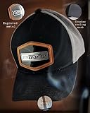 Custom Luxury Metal and Leather Patch Trucker hat - Personalized - Branded Black