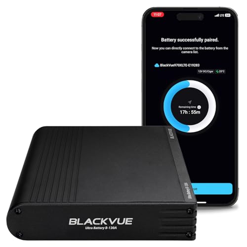 Blackvue B-130A Ultra Battery | Fast Charging Dash Cam Battery Pack, Up to 30 Hours Parking Mode, 12V/24V, USB Power, Smart App & Cloud Monitoring, Compatible Exclusively Dash cams