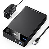 UGREEN External Hard Drive Enclosure for 3.5 2.5 Inch SATA SSD HDD USB 3.0 to SATA III Hard Drive Case with UASP 12V Power Adapter Compatible with WD Seagate Toshiba Samsung Hitachi PS5 Xbox
